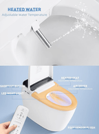 2209C One - Piece Smart Toilet with Bidet, Warm Air Dryer, and Self - Cleaning Nozzle - toilet NeoNova Decor