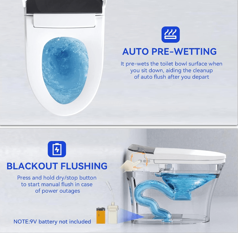 2209C One - Piece Smart Toilet with Bidet, Warm Air Dryer, and Self - Cleaning Nozzle - toilet NeoNova Decor