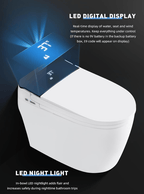2213C One - Piece Smart Toilet with LED Display, Heated Seat, and Auto - Cleaning Function - Smart Toilet NeoNova Decor
