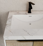 24", 32", 40" Modern Floating Vanity with Seamless Stone Top - Vanity24" NeoNova Decor