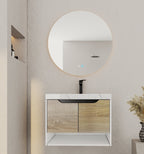 24", 32", 40" Modern Floating Vanity with Seamless Stone Top - Vanity24" NeoNova Decor