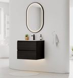 24"/30" Black Bathroom Vanity Sink Wall Mounted Cabinet Vanity - Vanity24" NeoNova Decor