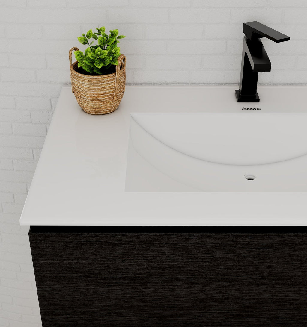 24"/30" Black Bathroom Vanity Sink Wall Mounted Cabinet Vanity - Vanity30" NeoNova Decor