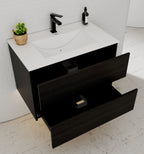 24"/30" Black Bathroom Vanity Sink Wall Mounted Cabinet Vanity - Vanity30" NeoNova Decor