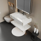 30", 32“，”40", 48" Hotel Style Calacatta Gold Seamless Stone Vanity - Vanity40 Inch NeoNova Decor