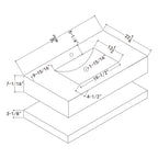 30", 32“，”40", 48" Hotel Style Calacatta Gold Seamless Stone Vanity - Vanity40" NeoNova Decor