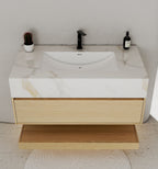 32", 36", 40" Sintered Stone Top with Hotel - Style Floating Bathroom Vanity - VanityCalacatta Gold NeoNova Decor