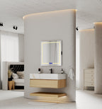 32", 36", 40" Sintered Stone Top with Hotel - Style Floating Bathroom Vanity - VanityCalacatta Gold NeoNova Decor