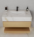 32", 36", 40" Sintered Stone Top with Hotel - Style Floating Bathroom Vanity - VanityCalacatta Gold NeoNova Decor