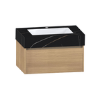 32", 36" &40" Sintered Stone Top with Single Sink Floating Bathroom Vanity - VanityBlack Marquina Gold Veins NeoNova Decor