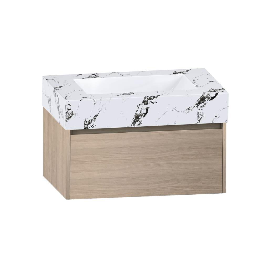 32", 36" &40" Sintered Stone Top with Single Sink Floating Bathroom Vanity - Vanitycalacatta black NeoNova Decor