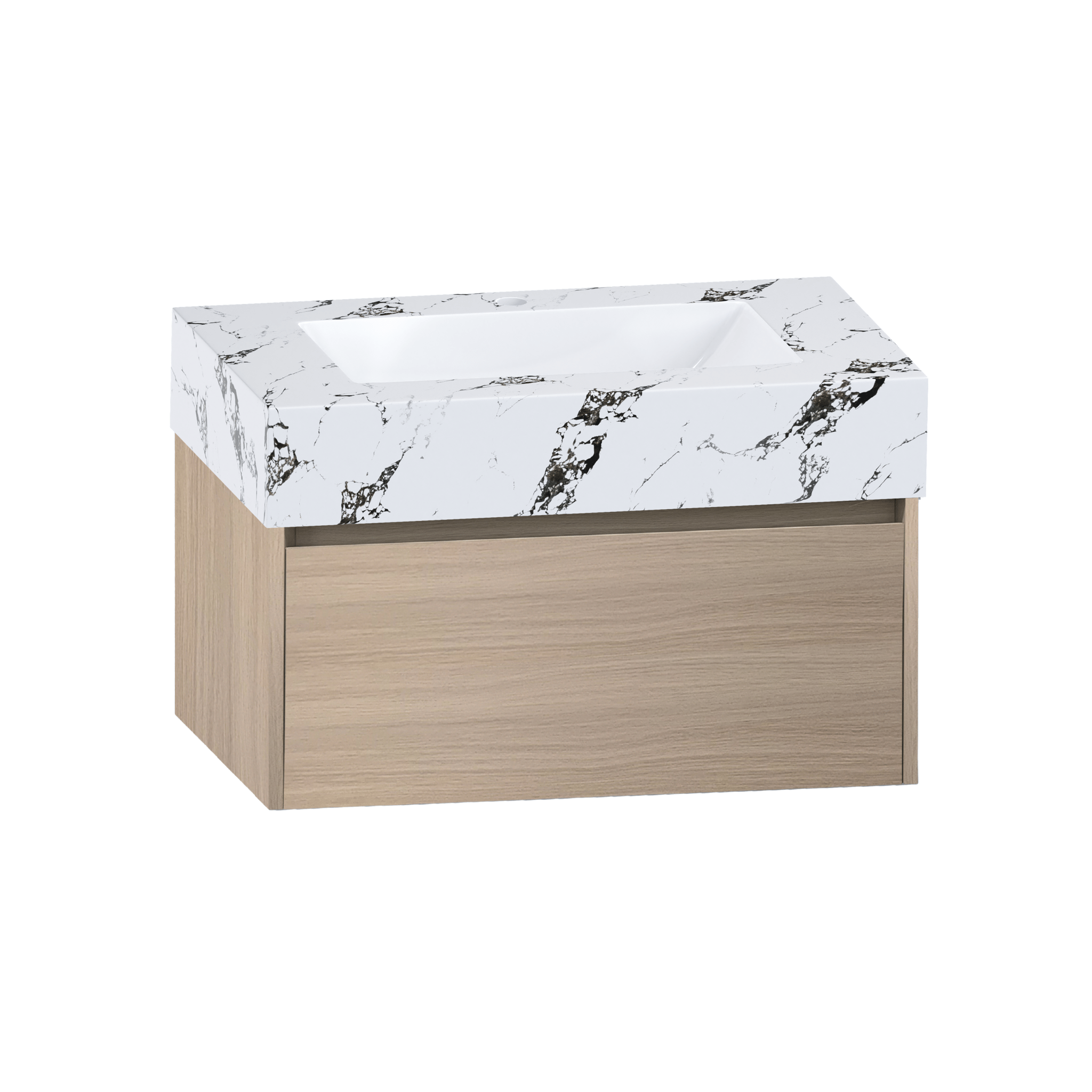 32", 36" &40" Sintered Stone Top with Single Sink Floating Bathroom Vanity - Vanitycalacatta black NeoNova Decor