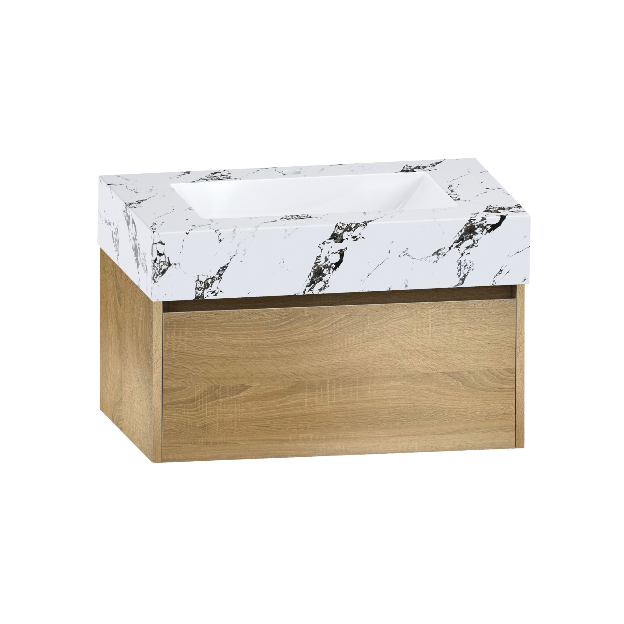 32", 36" &40" Sintered Stone Top with Single Sink Floating Bathroom Vanity - Vanitycalacatta black NeoNova Decor