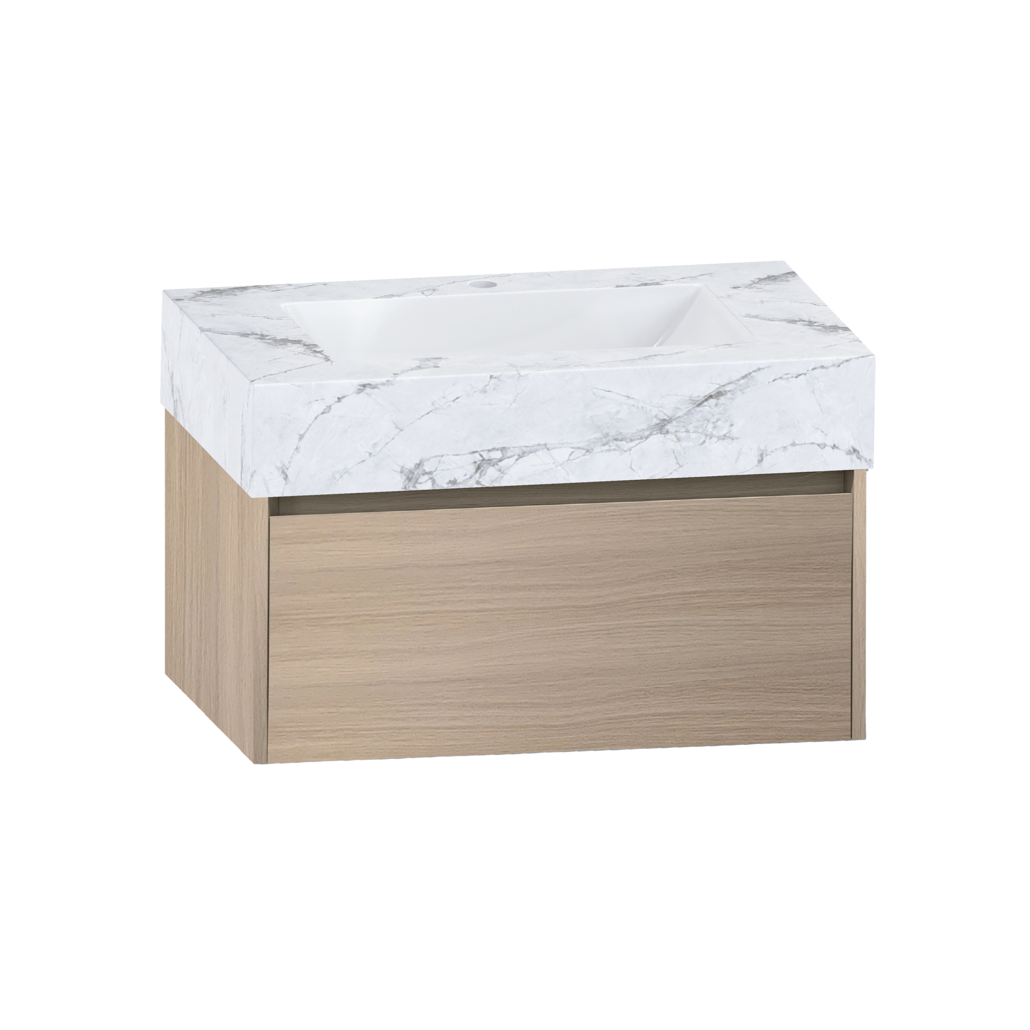 32", 36" &40" Sintered Stone Top with Single Sink Floating Bathroom Vanity - VanityIce Grey NeoNova Decor