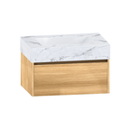 32", 36" &40" Sintered Stone Top with Single Sink Floating Bathroom Vanity - VanityIce Grey NeoNova Decor