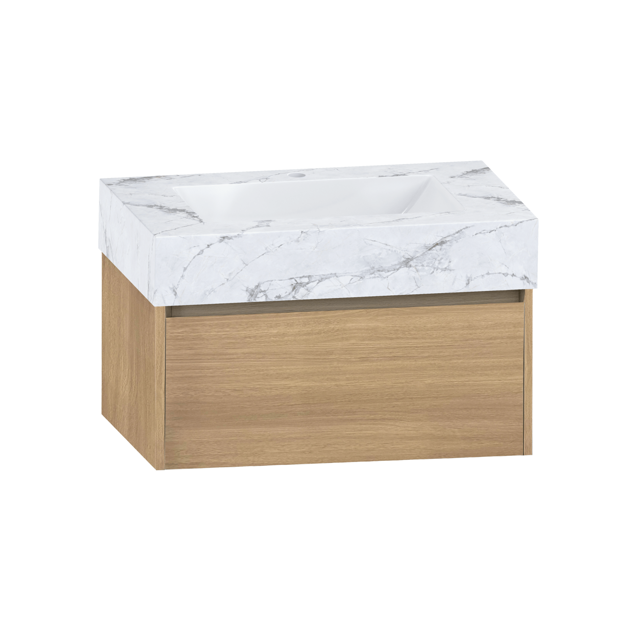 32", 36" &40" Sintered Stone Top with Single Sink Floating Bathroom Vanity - VanityIce Grey NeoNova Decor