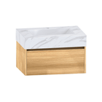 32", 36" &40" Sintered Stone Top with Single Sink Floating Bathroom Vanity - VanityWhite Carrara NeoNova Decor