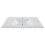 32", 36", 40" Thermoformed Sintered Stone Vanity Top with Integrated Basin – Pure White - VanityPure White NeoNova Decor