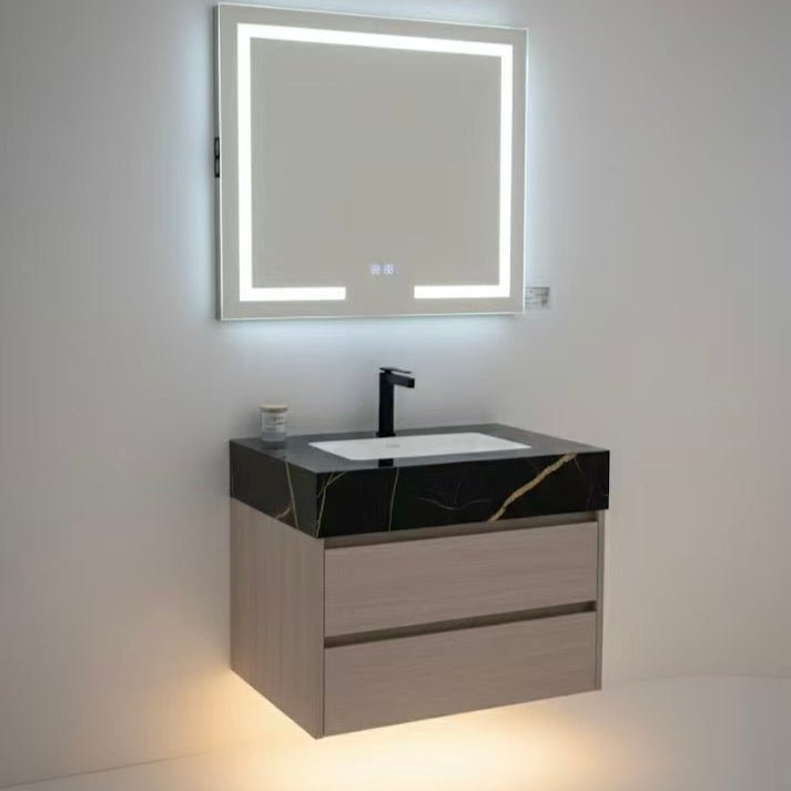 32", 36",40" Stone Top with Elegant Floating Double Drawer Bathroom Vanity - VanityAGHTQ NeoNova Decor