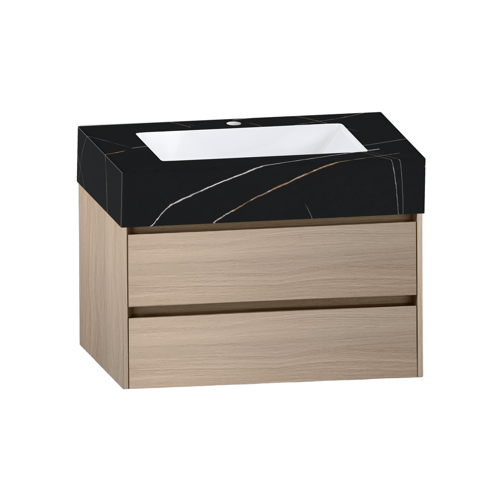 32", 36",40" Stone Top with Elegant Floating Double Drawer Bathroom Vanity - VanityAGHTQ NeoNova Decor