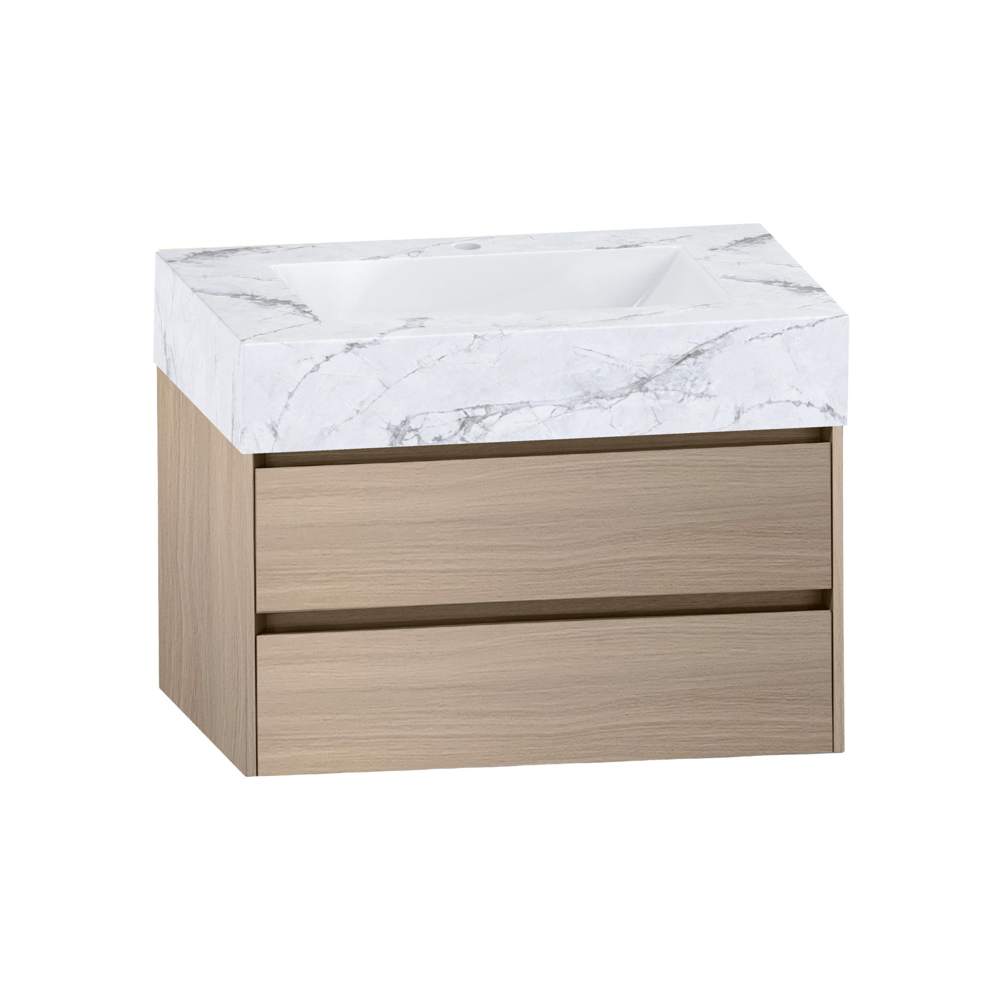 32", 36",40" Stone Top with Elegant Floating Double Drawer Bathroom Vanity - VanityAGHTQ NeoNova Decor
