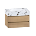 32", 36",40" Stone Top with Elegant Floating Double Drawer Bathroom Vanity - VanityZMR NeoNova Decor