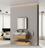 32" & 40" Sintered Stone Top with Hotel - Style Floating Bathroom Vanity - VanityBlack Marquina Gold Veins NeoNova Decor