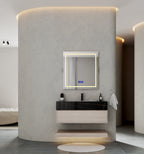 32" & 40" Sintered Stone Top with Hotel - Style Floating Bathroom Vanity - VanityBlack Marquina Gold Veins NeoNova Decor