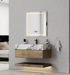 32" & 40" Sintered Stone Top with Hotel - Style Floating Bathroom Vanity - VanityBlack Marquina Gold Veins NeoNova Decor