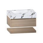 32" & 40" Sintered Stone Top with Hotel - Style Floating Bathroom Vanity - Vanitycalacatta black NeoNova Decor