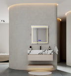 32" & 40" Sintered Stone Top with Hotel - Style Floating Bathroom Vanity - Vanitycalacatta black NeoNova Decor