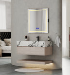 32" & 40" Sintered Stone Top with Hotel - Style Floating Bathroom Vanity - Vanitycalacatta black NeoNova Decor