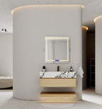 32" & 40" Sintered Stone Top with Hotel - Style Floating Bathroom Vanity - Vanitycalacatta black NeoNova Decor