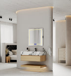 32" & 40" Sintered Stone Top with Hotel - Style Floating Bathroom Vanity - Vanitycalacatta black NeoNova Decor