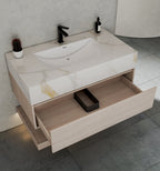 32" & 40" Sintered Stone Top with Hotel - Style Floating Bathroom Vanity - VanityCalacatta Gold NeoNova Decor