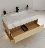 32" & 40" Sintered Stone Top with Hotel - Style Floating Bathroom Vanity - VanityCalacatta Gold NeoNova Decor