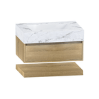 32" & 40" Sintered Stone Top with Hotel - Style Floating Bathroom Vanity - VanityIce Grey NeoNova Decor