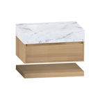 32" & 40" Sintered Stone Top with Hotel - Style Floating Bathroom Vanity - VanityIce Grey NeoNova Decor