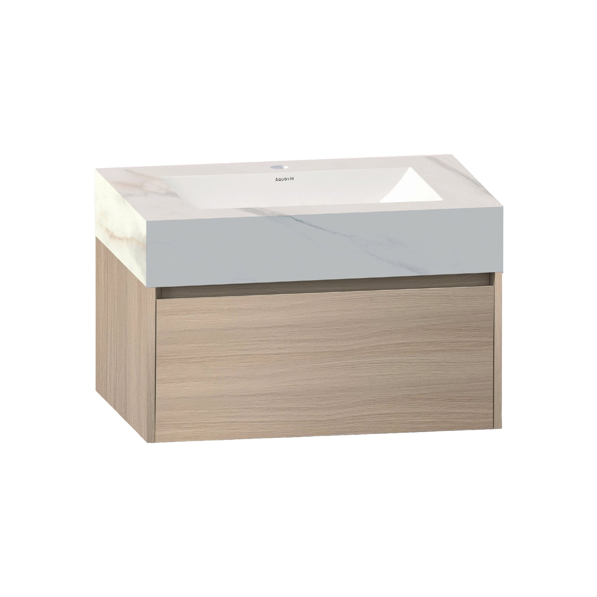32'' & 40" Sintered Stone Top with Single Floating Bathroom Vanity - VanityAGHTQ NeoNova Decor