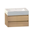 32'' & 40" Stone Top with Elegant Floating Double Drawer Bathroom Vanity A2.1 - VanityZMR NeoNova Decor