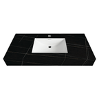 32" - 71" Seamless Sintered Stone Vanity Top with Integrated Basin – Black Marquina Gold Veins - VanityBlack Marquina Gold Veins NeoNova Decor