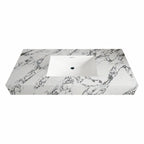 32" - 71" Seamless Sintered Stone Vanity Top with Integrated Basin – Calacatta Black - VanityCalacatta Black NeoNova Decor