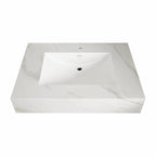 32" - 71" Seamless Sintered Stone Vanity Top with Integrated Basin – Calacatta Gold - VanityCalacatta Gold NeoNova Decor