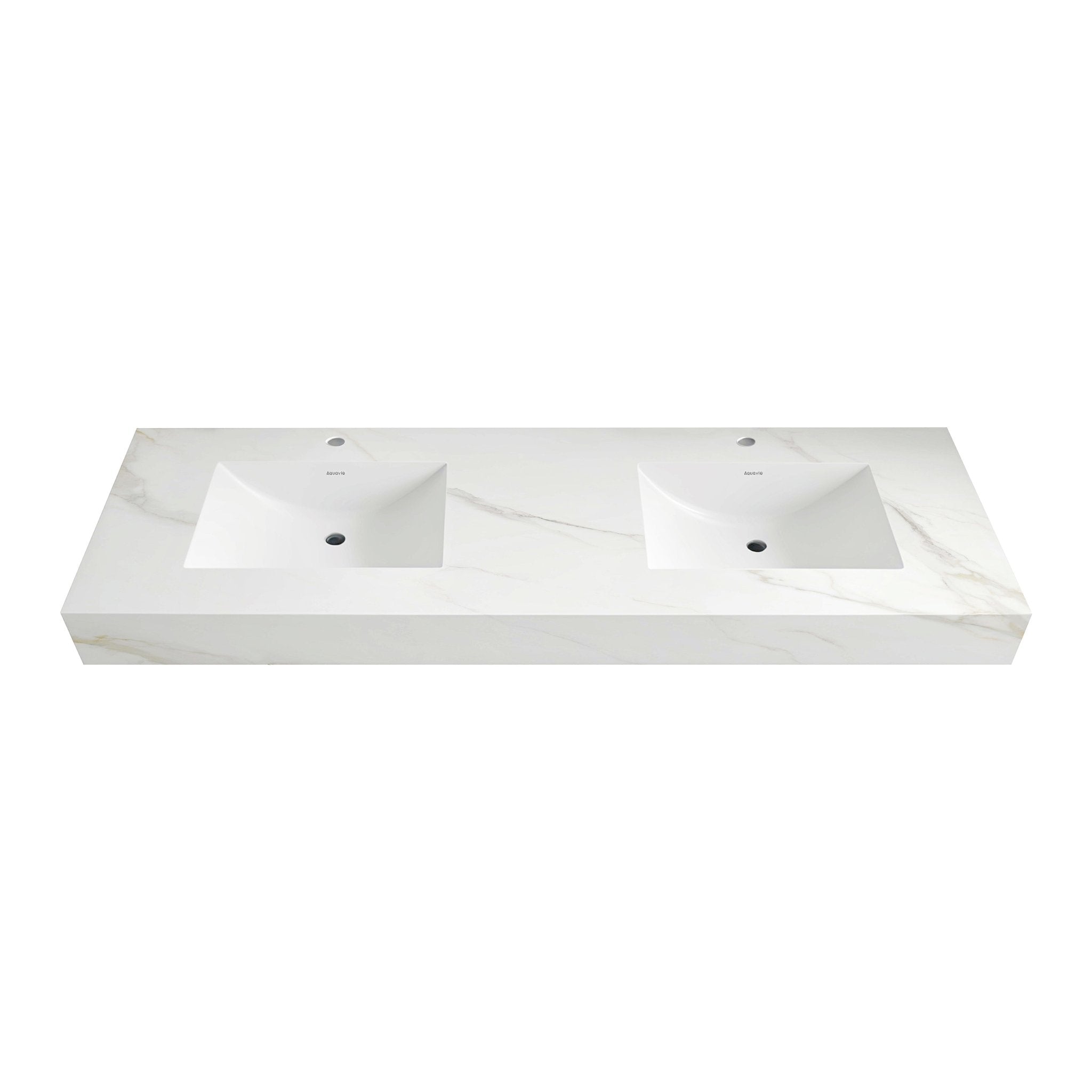 32" - 71" Seamless Sintered Stone Vanity Top with Integrated Basin – Calacatta Gold - VanityCalacatta Gold NeoNova Decor