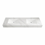 32" - 71" Seamless Sintered Stone Vanity Top with Integrated Basin – White Carrara - VanityWhite Carrara NeoNova Decor
