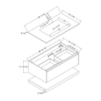 32''/36''/40'' Thermoformed Stone Top with Hotel - Style Floating Bathroom Vanity - VanityAGHTQ NeoNova Decor