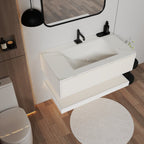 32''/36''/40'' Thermoformed Stone Top with Hotel - Style Floating Bathroom Vanity - VanityWhite（BS） NeoNova Decor
