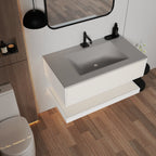 32''/36''/40'' Thermoformed Stone Top with Hotel - Style Floating Bathroom Vanity - VanityWhite（BS） NeoNova Decor