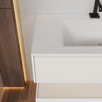 32''/36''/40'' Thermoformed Stone Top with Hotel - Style Floating Bathroom Vanity - VanityWhite（BS） NeoNova Decor