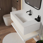 32''/36''/40'' Thermoformed Stone Top with Hotel - Style Floating Bathroom Vanity - VanityWhite（BS） NeoNova Decor